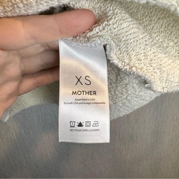 MOTHER The Square Tear Fray Sweatshirt in Multi Blues size XS - Picture 6 of 9